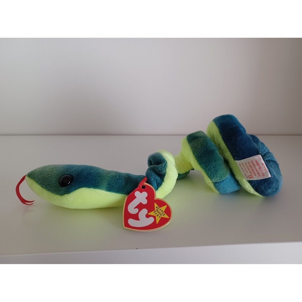 Vintage Hissy The Snake Beanie Baby Plush Stuffed Animal Collectible Toy